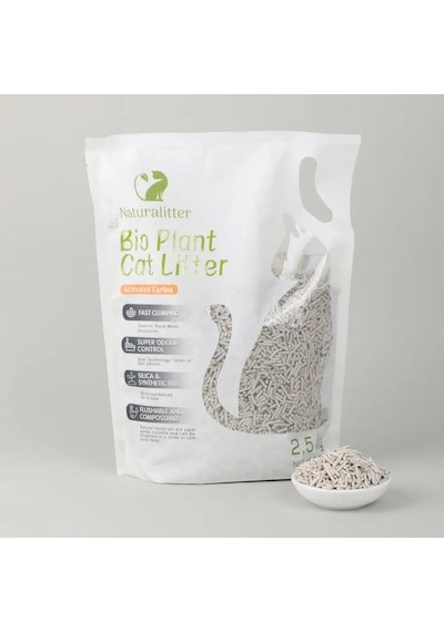 Naturalitter Bio Plant Cat Litter Tofu Aktif Karbonlu Pelet Kedi Kumu 6 X 2,5 Kg