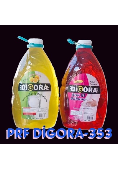 Prf Digora -353 Çok Amaçlı Hijyen Sıvı El Sabunu ve Bulaşık Deterjanı 2'li