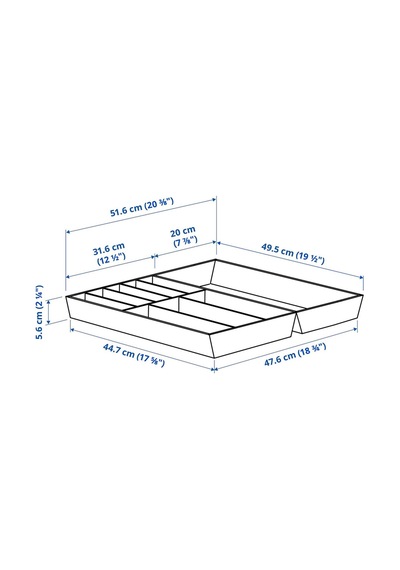 Ikea Uppdatera Çekmece Düzenleyici 52x50 Cm 2 Parça Naturel