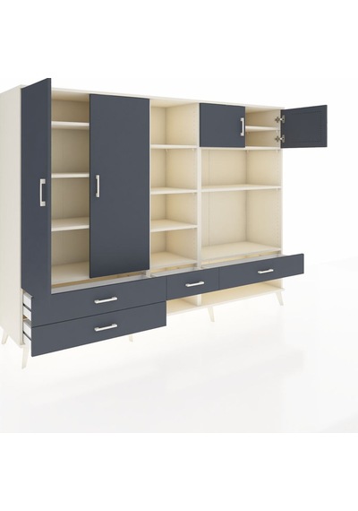 Hyperion Dolap 12 Raflı 4 Çekmeceli 4 Kapaklı 220x44x163 Aytaşı-a Aytaşı-antrasit Hyperion Dolap 12 Raflı 4 Çekmeceli 4 Kapaklı 220x44x163 Aytaşı-a Aytaşı-antrasit