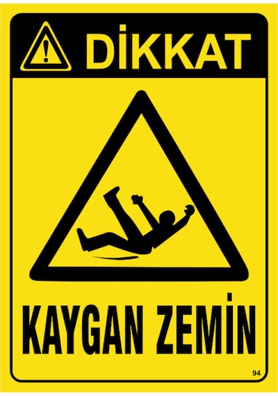 5 Adet Dikkat Kaygan Zemin Uyarı Levhası