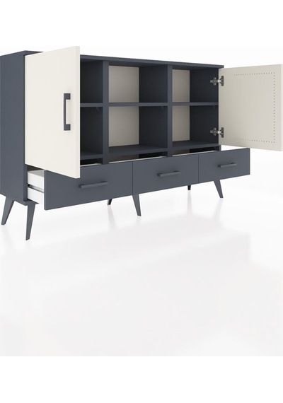 Arges Konsol 6 Raflı 3 Çekmeceli 3 Kapaklı 132x30x83 Antrasit-aytaşı/antrasit Aytaşı/antrasit Arges Konsol 6 Raflı 3 Çekmeceli 3 Kapaklı 132x30x83 Antrasit-aytaşı/antrasit Aytaşı/antrasit