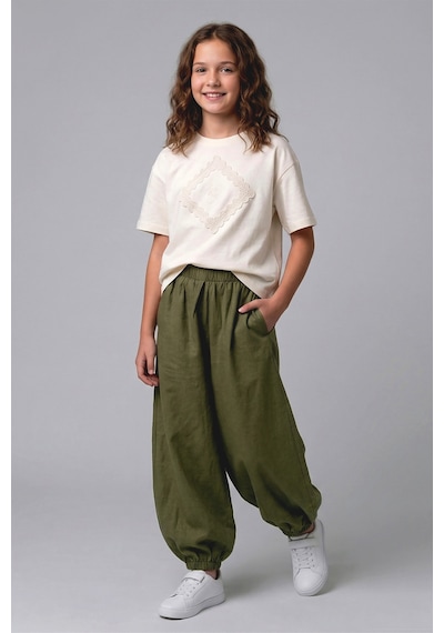 Dmb Kids Kız Çocuk Latikli Pantolon Dmb-9978 Haki
