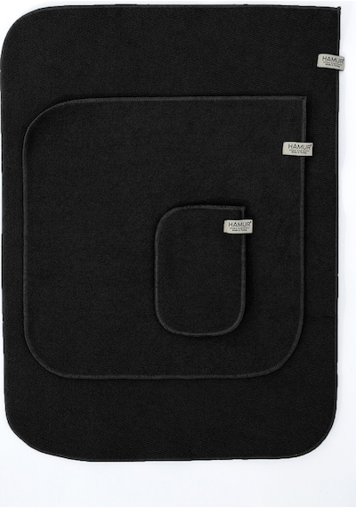 Siyah Microwell 3 Prç Set Microfiber Bulaşık Kurutma Matı 3'lü Mutfak Seti Kurulama Bezi Örtüsü