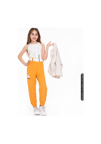 Xo Kids Kız Palmiye Pantolon 8-14 Yaş 54330 Kpnt09050 Turuncu