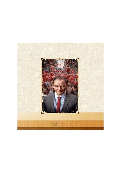 Mustafa Kemal Atatürk Tasarımlı 20x30 Cm Retro Ahşap Tablo Çok Renkli - 743298041 Çok Renkli