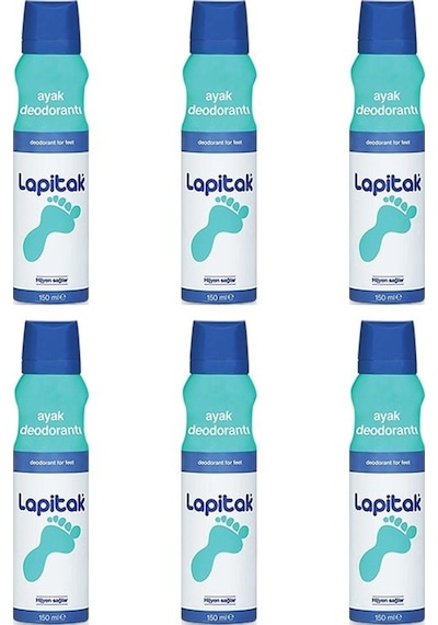 Lapitak Ayak Deodorantı 6 x 150 ML