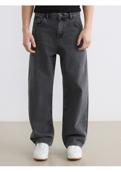 Lcw Jeans Antrasit Süper Baggy Fit Erkek Jean Pantolon