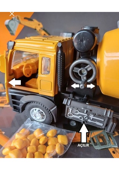Metal Ön Beton Mikseri Harç Kamyonu Kırılmaz Koleksiyon Model İş