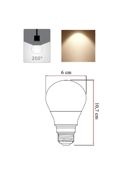 Panasonic 8,5w 60w Led Ampul 2700k - Sarı Işık 6 Adet Tasarufflu Lamba