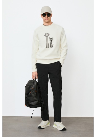 Lufian Alfred Erkek Sweatshirt Kırık Beyaz Kırık Beyaz 112030203100510