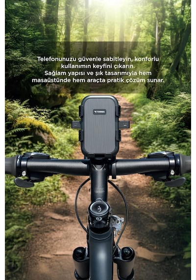Telefon Tutucu 2si1 Arada Bisiklet Motosiklet Ve Scooter Telefon Tutacağı Jx067 Siyah Diğer