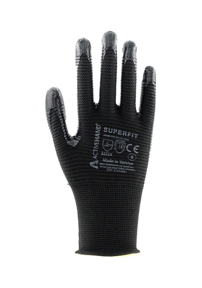 Superfit Sy/sy No:10 Avuç İçi Tırtıklı Nitril Kaplı Polyester Eldiven