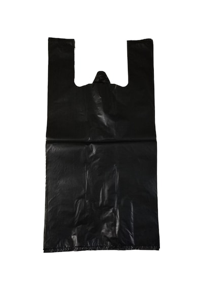 Kalbi Ticaret Siyah Poşet Kalın Büyük Boy 30 x 60 CM 1 KG Hışır Atlet Poşet