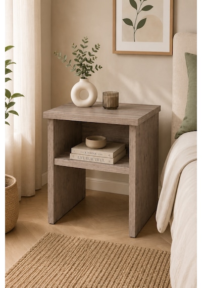 Renazzo %100 Mdf Komodin - Çekmecesiz Atlantik Çam