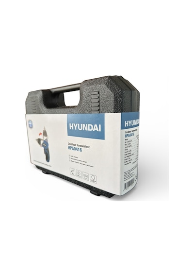 Hyundai HPA0416 Şarjlı Tornavida + 4V 1.3AH 4NM 1/4 Hex Lokmalı Set