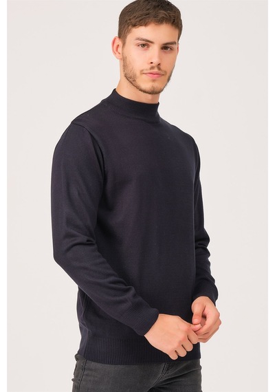 V0004 Dewberry Erkek Turtleneck Kazak-lacivert