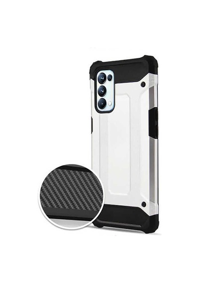 Noktaks - Oppo Uyumlu Oppo Reno 5 Pro 5g - Kılıf Çift Katman Zırh Tank Crash Military Kapak - Mavi