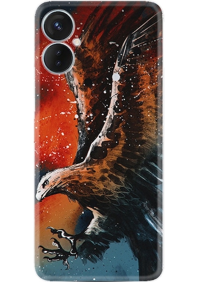 Tecno Spark 9T Kilif Silikon Desen Kartal Uçarken 1718 566399868