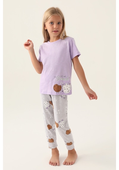 Arnetta Brunch Lila Kız Çocuk Pijama Takımı 5274-42747 Lila