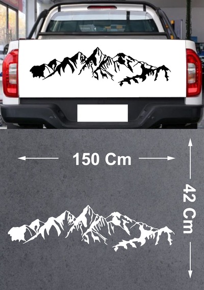Dağ Doğa Kamp Sticker - Araba Oto Motosiklet Karavan Pickup Cam Sticker - 00128 150 Cm