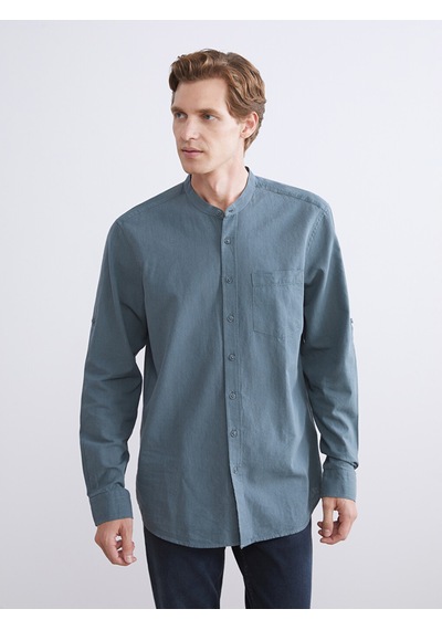 Lcwaıkıkı Classic Yeşil Regular Fit Uzun Kollu Poplin Erkek Gömlek