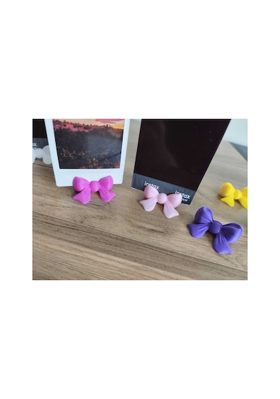 Renkli Fiyonk Fotoğraf Tutucu Stand - Kişiye Özel Masa Dekoru 1 Adet