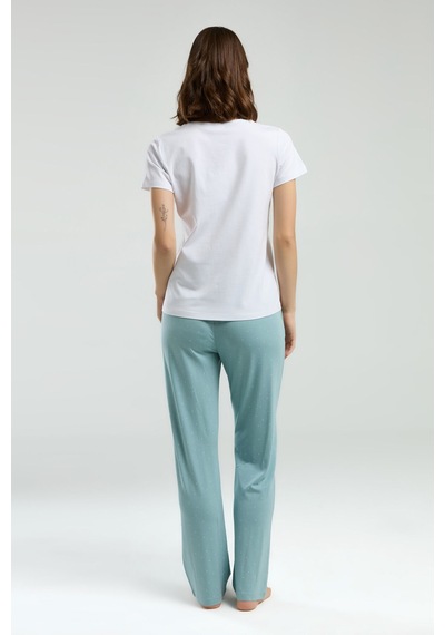 Pierre Cardin Kadın Beyaz Pijama Takımı Pc8983-s-v1 Beyaz