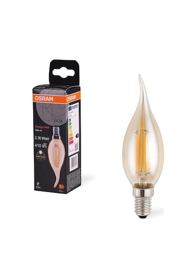 Osram Led 1906 Fılament 4w 2700k 410lm E14 Duy Sarı Işık Ampul 4099854394195