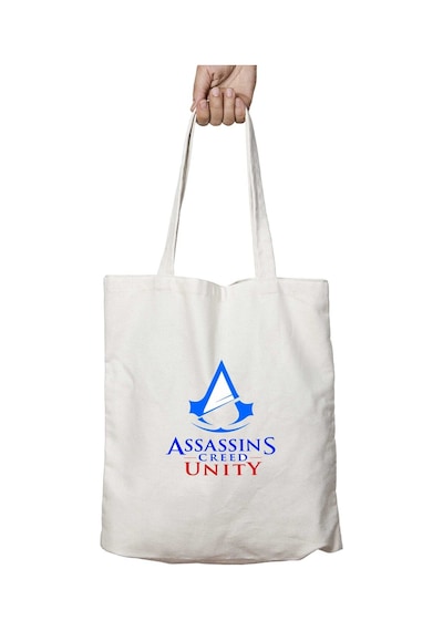Art Hediye Assassins Creed Unity İki Tarafı Kalıcı Baskılı Yıkanabilir Çanta Çok Renkli