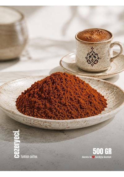 Cezeryeci Taze Çekim Türk Kahvesi Orta Kavrulmuş Çekirdek 500 G