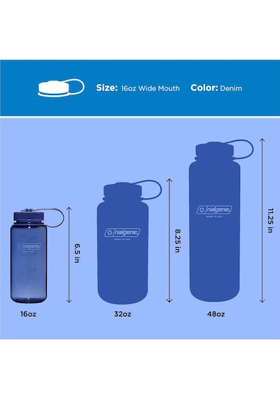 Sustain Tritan Bpa İçermeyen Su Şişesi%50 Plastik Atıktan Elde Edilen Malzemeden Üretilmiştir, 473 Ml, Geniş Ağız, Kot