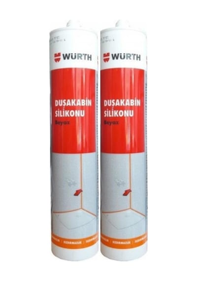 Duşakabin Silikonu Beyaz 2'li Set