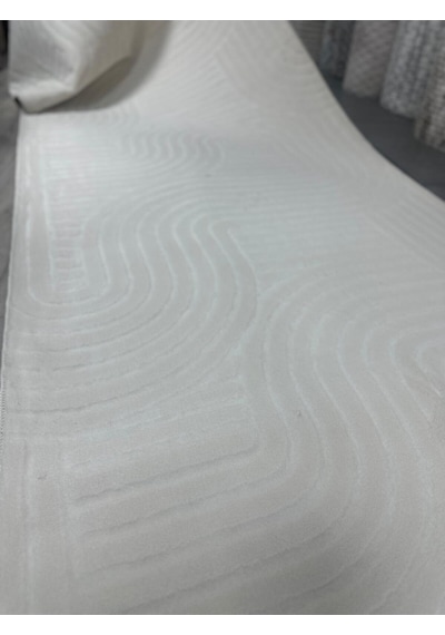 Merinos Jonas Jel Halıcılık Açık Bej Modern Kaymaz Taban Salon Hol, Koridor Mutfak Yıkanabilir Kesme Yolluk Halı Gri