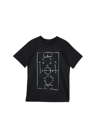 Stoned&Fame Siyah Alex De Souza Baskılı T-shirt SIYAH
