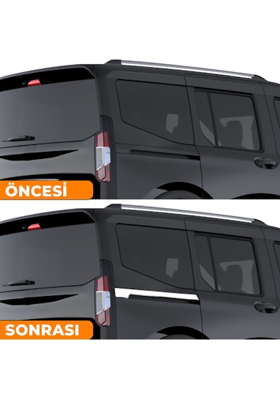 S-dizayn Ford Courier Krom Sürgülü Kapı Çıtası 2 Prç. 2023 Üzeri A+ Kalite