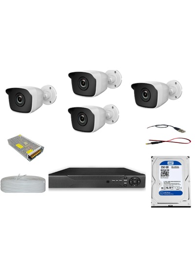 4lü 2mp Full Hd Görüntülü Full Güvenlik Kamera Seti