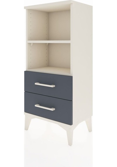 Arges Komodin 2 Raflı 2 Çekmeceli 44x30x96 Aytaşı-antrasit Aytaşı