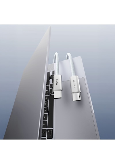 Lenyes Lc550 Type-c To Type-c Hızlı Şarj Özellikli Data Ve Şarj Kablosu 240w 1m Beyaz Beyaz