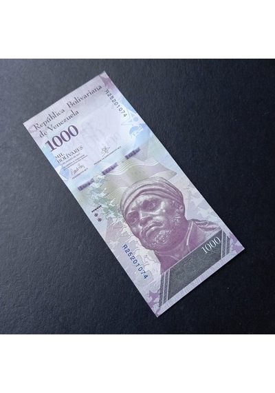 Escoines Koleksiyon 3996368f6220541a44 2017 Venezuela 1000 Bolivar Çil Kağıt Para