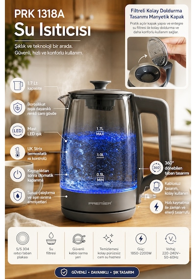 Premier PRK 1318A 2200 W Su Isıtıcısı