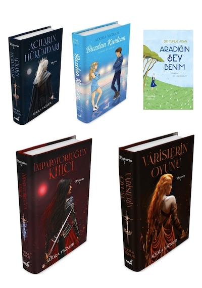 Adora Yağmur 4 Kitap Ciltli Set Varislerin Oyunu Buzdan Kıvılcım