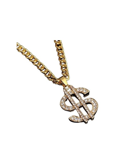 Hip Hop Rap Thug Life Gangster Sarı Dolar Kolye Zinciri Çok Renkli