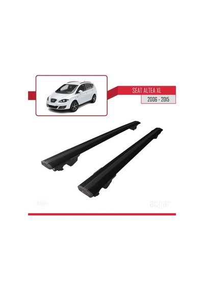 Seat Altea Xl 2006-2015 Arası Ile Uyumlu Hook Model Ara Atkı Tavan Barı Siyah 2 Adet