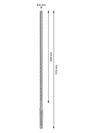 Sds-plus-5x K-delici Ucu, 8 310 Mm Uzunluk