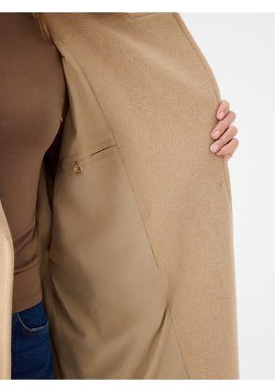 Oversize Kadın Kaban Bej