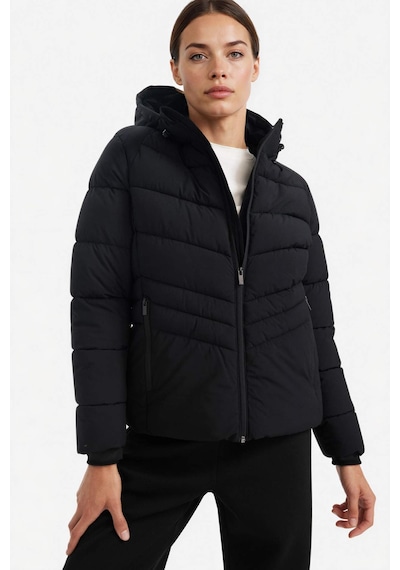 Defacto Defactofit Su İtici Regular Fit Kapüşonlu Fermuarlı Cepli Mont C8141ax25wnbk81 Siyah-bk81