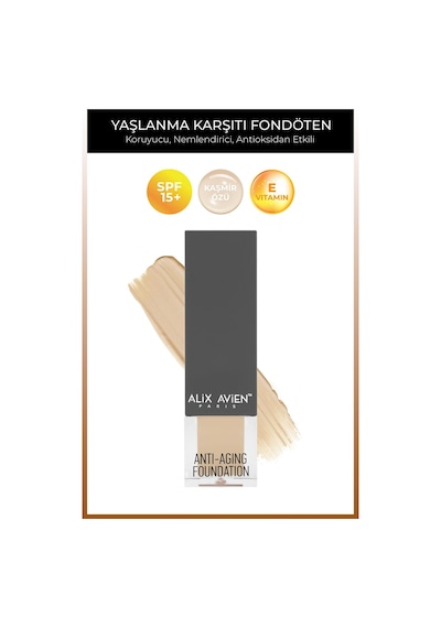 Alix Avien Vitamin İçeren Nemlendirici SPF15+ Fondöten  Foundation 509 Warm Amber