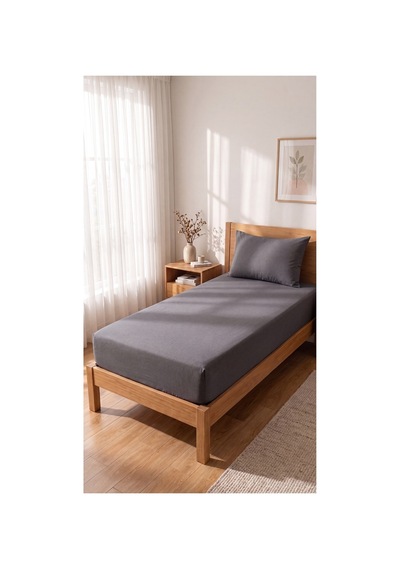 Tek Kişilik Lastikli Çarşaf Takımı 1 Lastikli Çarşaf 100 X 200 1 Yastık Kılıfı 50 X 70 Antrasit - 717405300 Antrasit