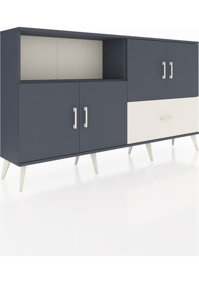 Arges Konsol 4 Raflı Tek Çekmeceli 4 Kapaklı 176x30x99 Antrasit-a Antrasit-antrasit/aytaşı Arges Konsol 4 Raflı Tek Çekmeceli 4 Kapaklı 176x30x99 Antrasit-a Antrasit-antrasit/aytaşı